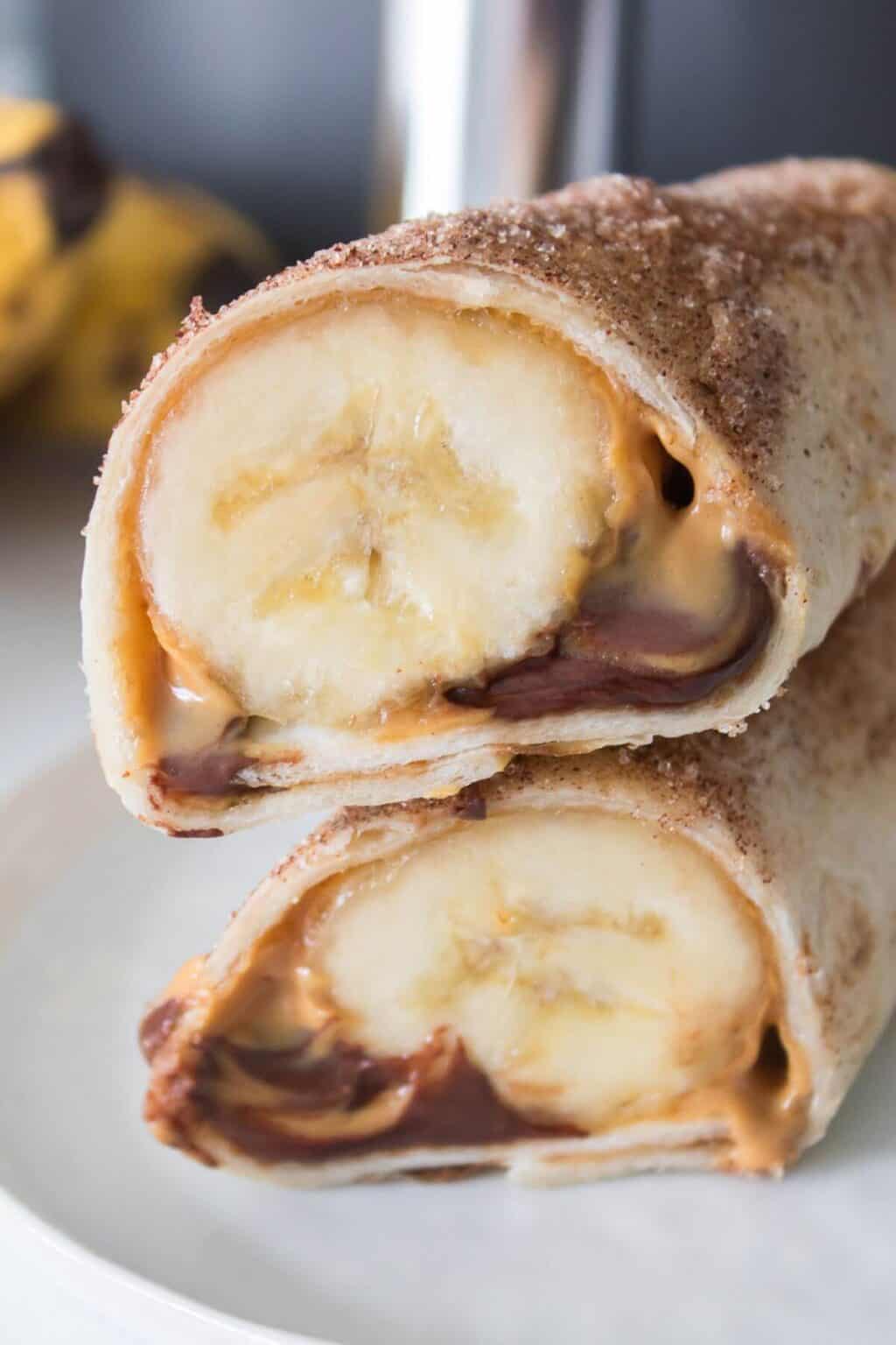 Air Fryer Banana Tortilla Roll Ups - Easy Made Dishes