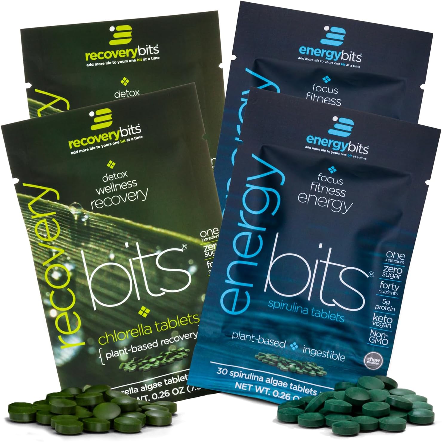 Two packages of algea tablets.