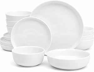 Set of white dishes.